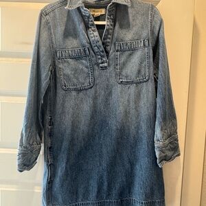 Madewell Blue Denim Shirt Dress